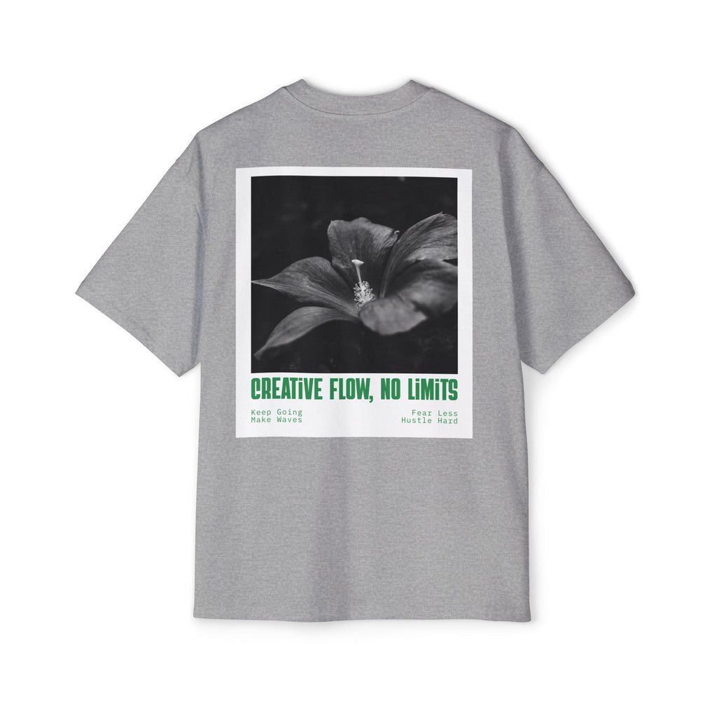 Men's Tee — "No Limits" Floral Graphic Oversized Shirt