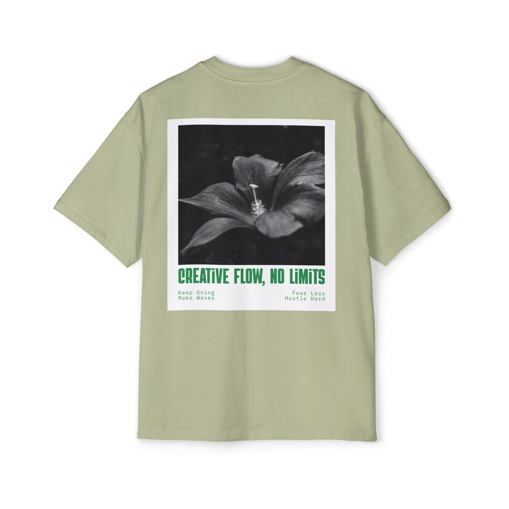 Men's Tee — "No Limits" Floral Graphic Oversized Shirt