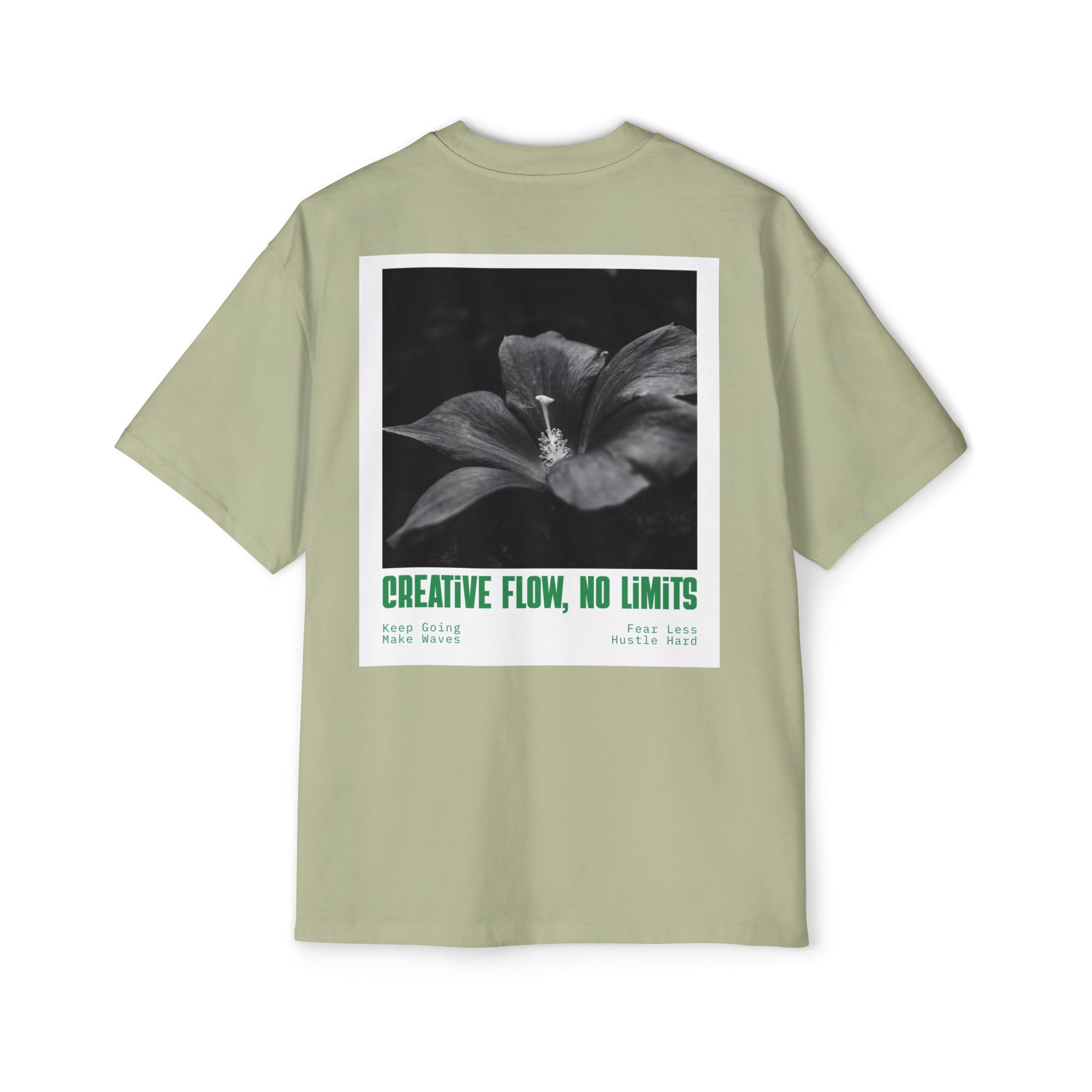 Men's Tee — "No Limits" Floral Graphic Oversized Shirt