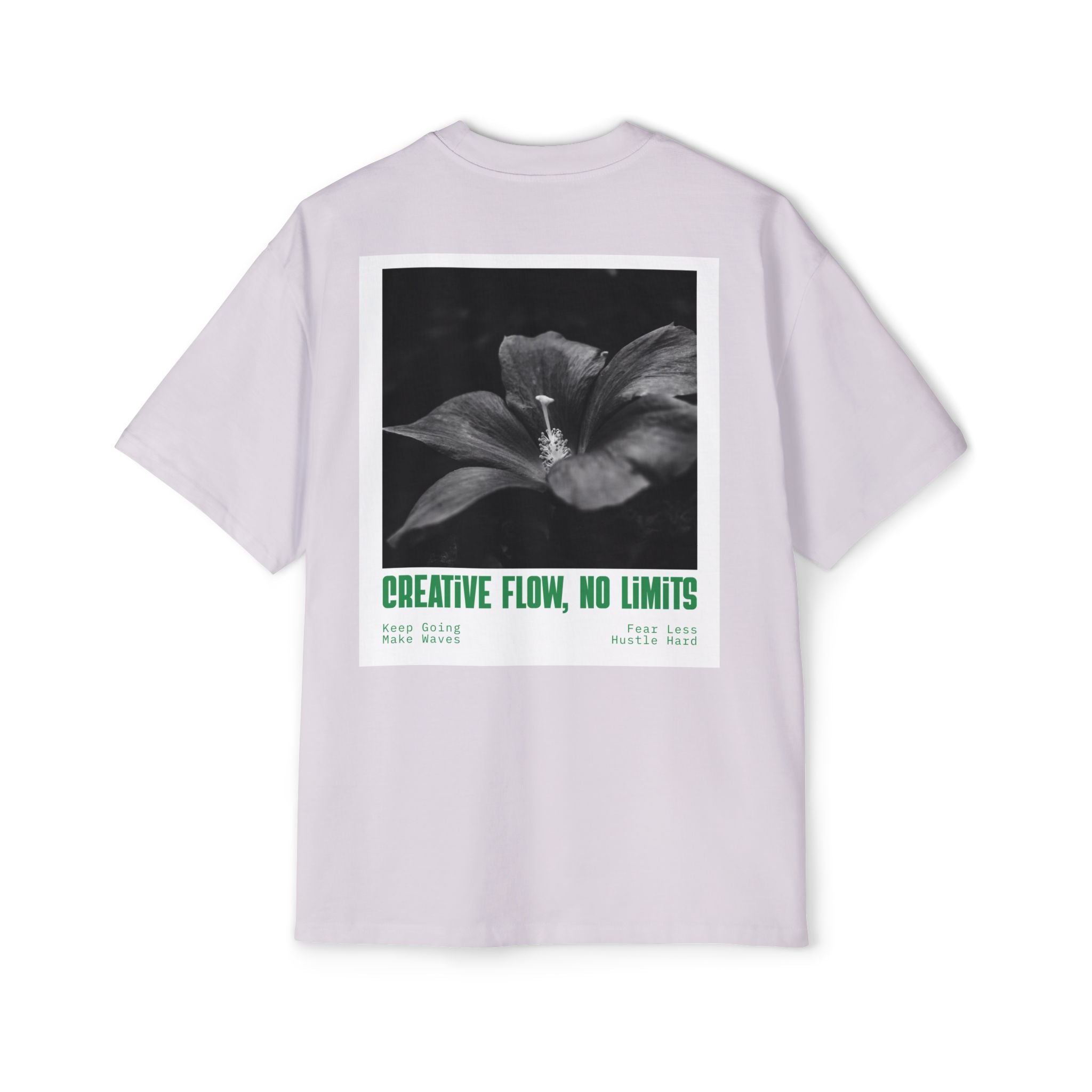 Men's Tee — "No Limits" Floral Graphic Oversized Shirt