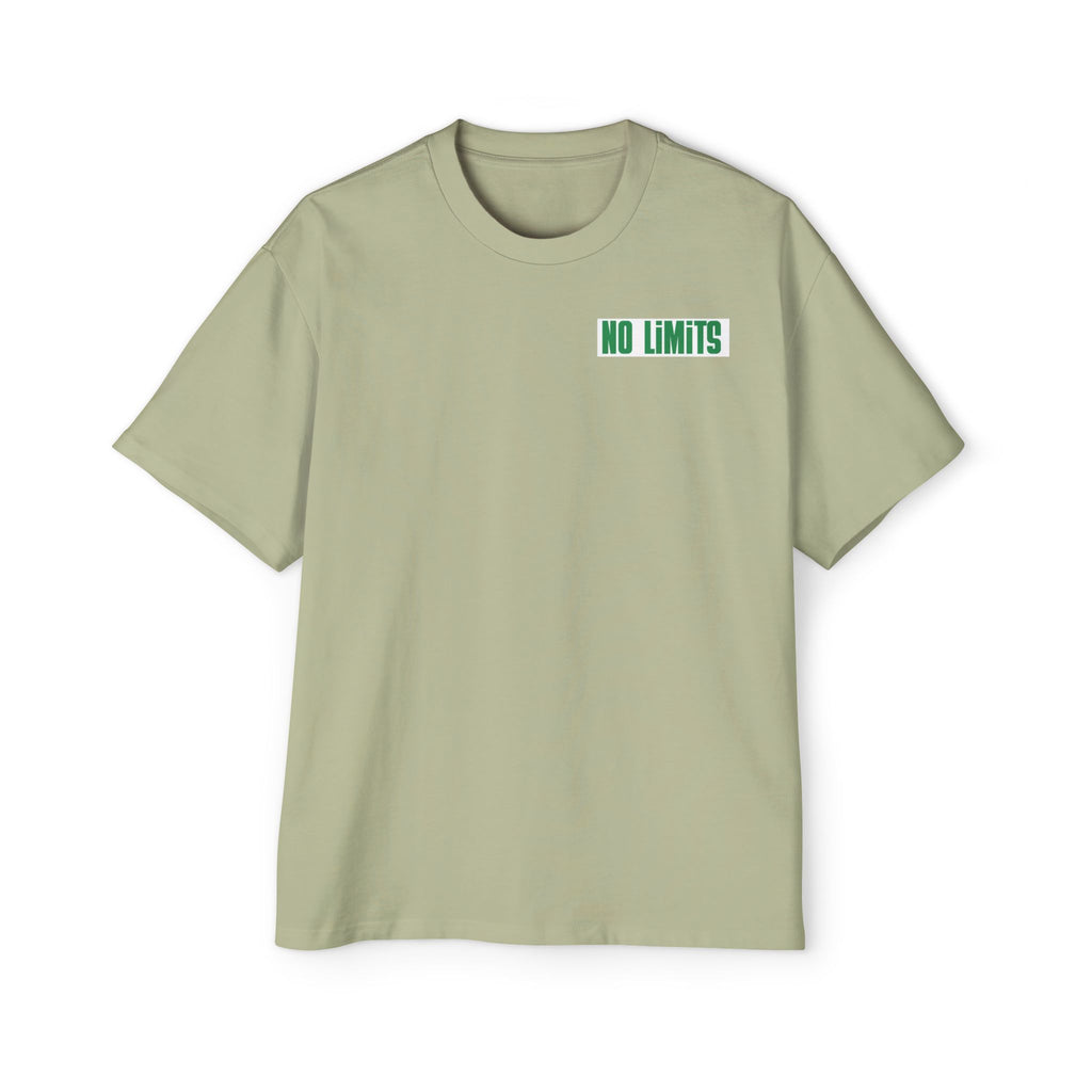 Men's Tee — "No Limits" Floral Graphic Oversized Shirt