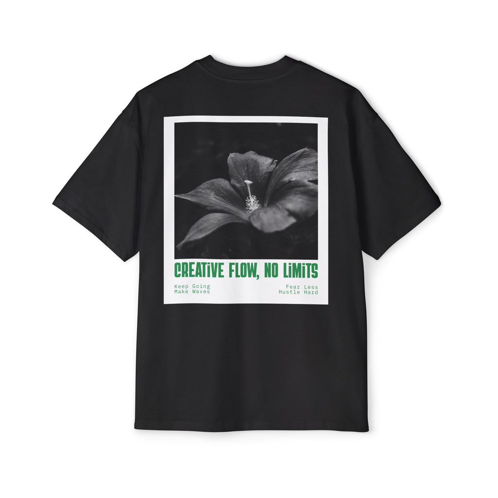 Men's Tee — "No Limits" Floral Graphic Oversized Shirt