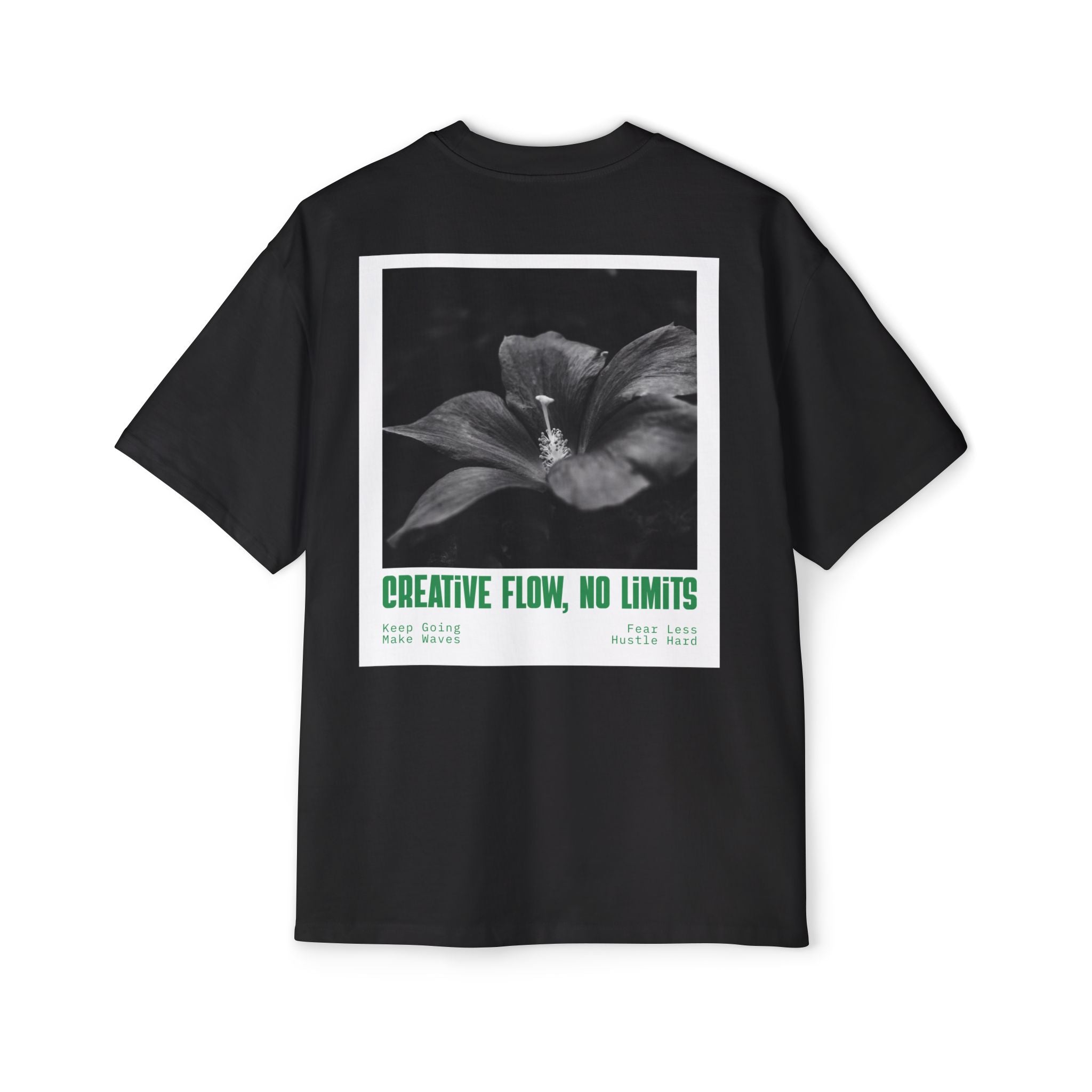 Men's Tee — "No Limits" Floral Graphic Oversized Shirt
