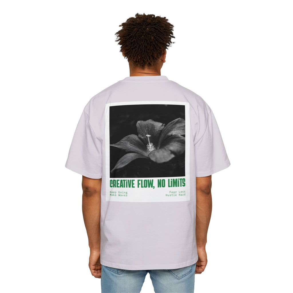Men's Tee — "No Limits" Floral Graphic Oversized Shirt
