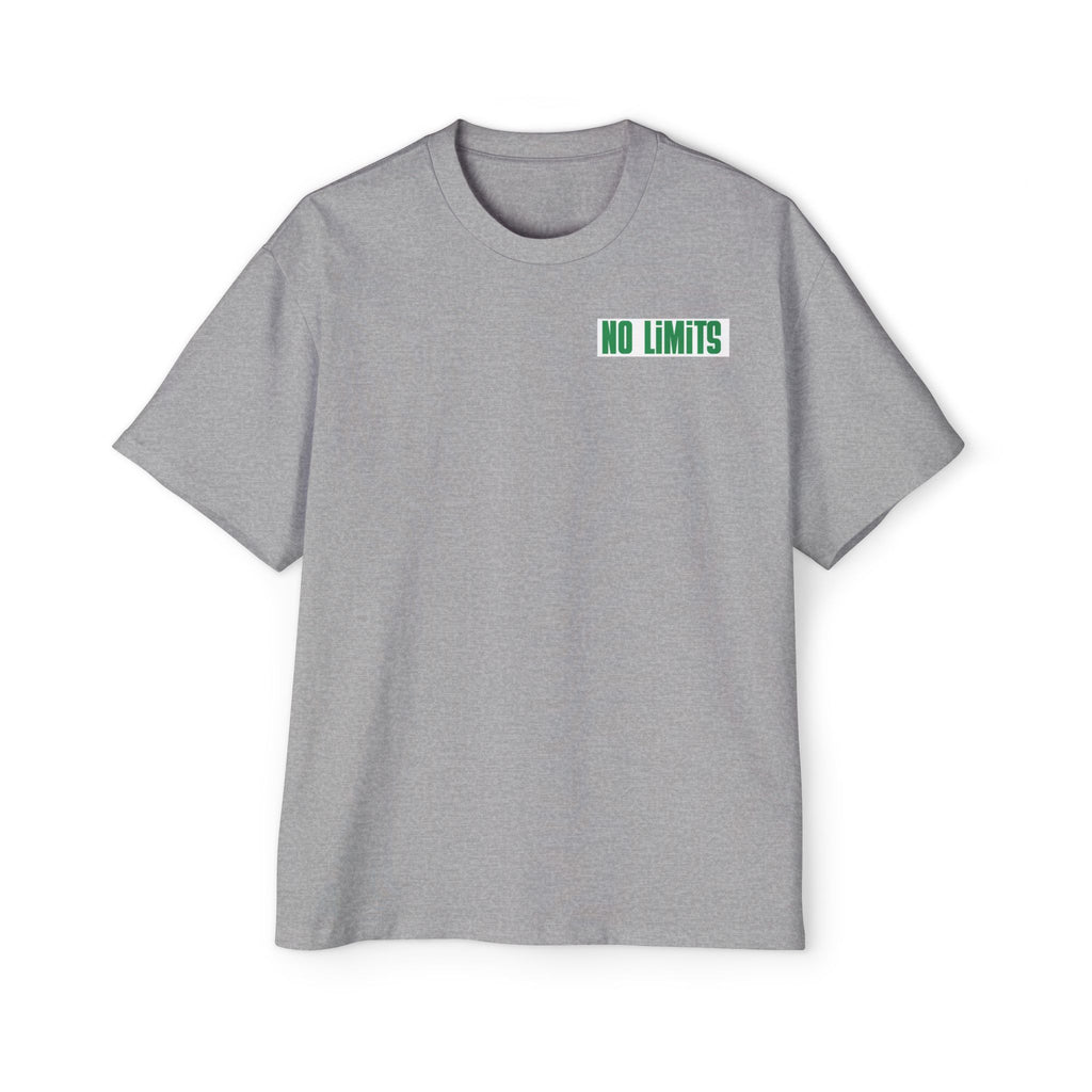 Men's Tee — "No Limits" Floral Graphic Oversized Shirt
