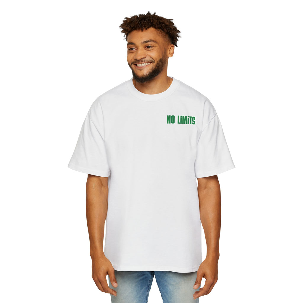 Men's Tee — "No Limits" Floral Graphic Oversized Shirt