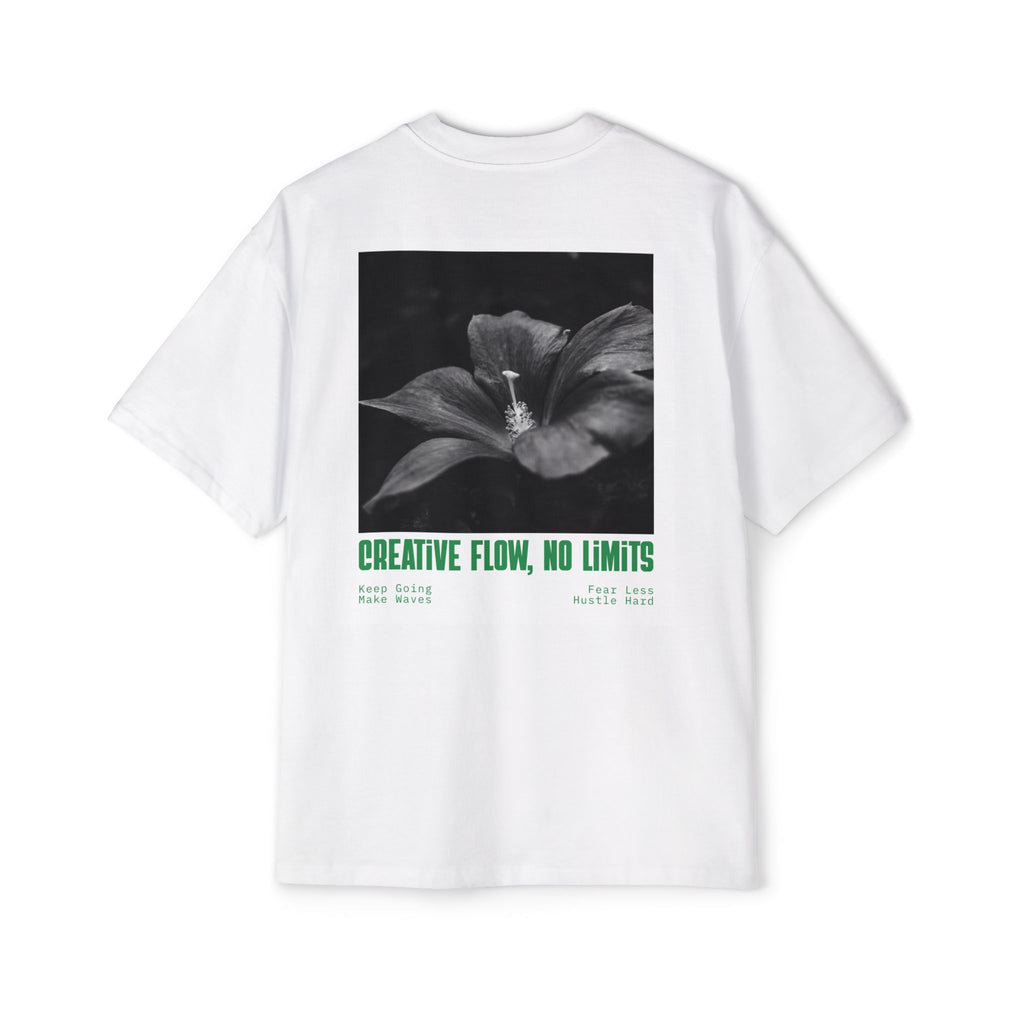 Men's Tee — "No Limits" Floral Graphic Oversized Shirt
