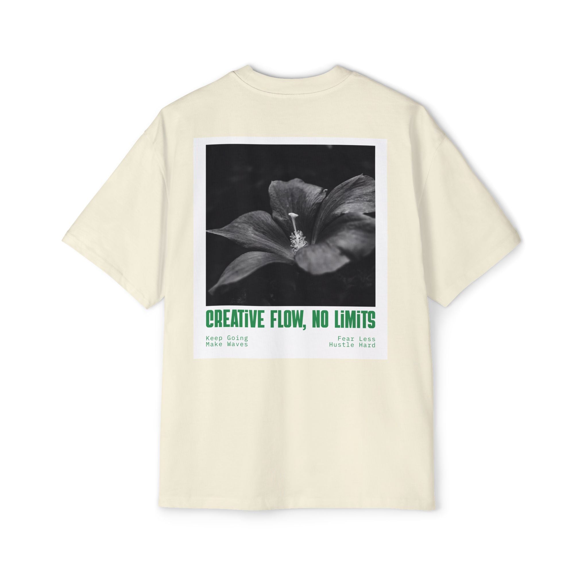 Men's Tee — "No Limits" Floral Graphic Oversized Shirt