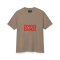 Tokyo Mirror Tee — Cream Cotton T-Shirt with Red Reversed 'TOKYO' Design