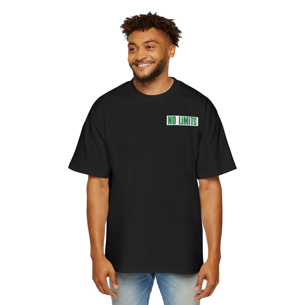 Men's Tee — "No Limits" Floral Graphic Oversized Shirt