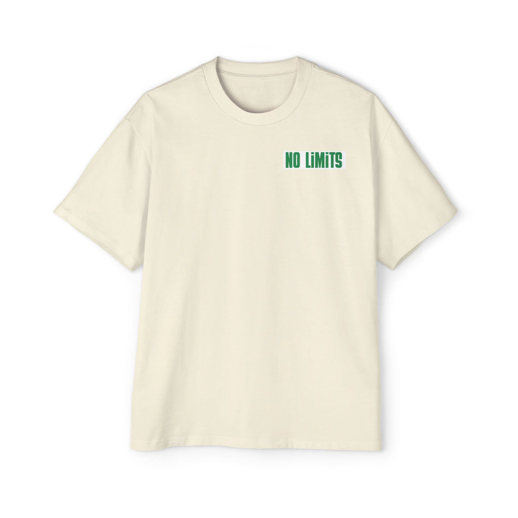 Men's Tee — "No Limits" Floral Graphic Oversized Shirt