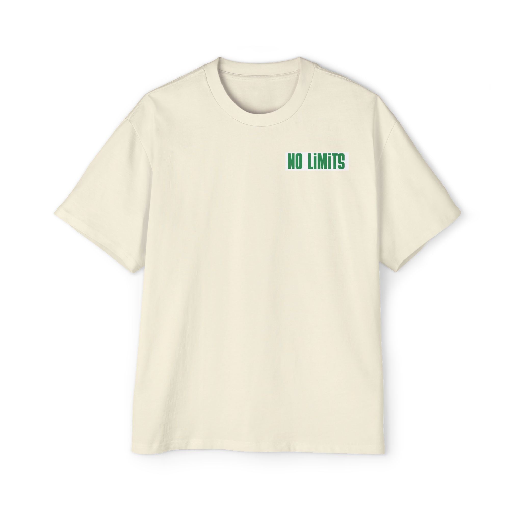 Men's Tee — "No Limits" Floral Graphic Oversized Shirt